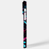 Funkelnd-rosa-blaue Mosaik-Glitzer Glitzern Case-Mate iPhone Hülle (Rückseite / Links)