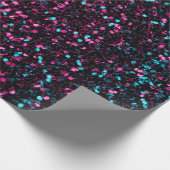 Funkelnd-rosa-blaue Mosaik-Glitzer Glitzern Mandal Geschenkpapier (Ecke)