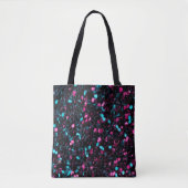 Funkelnd-rosa-blaue Mosaik-Glitzer Glitzern Tasche (Vorderseite)