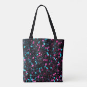 Funkelnd-rosa-blaue Mosaikbläser-Glitzer-Funkeln M Tasche (Rückseite)