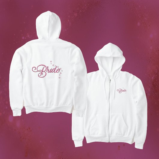 Funkelnd Rosa Braut Hoodie
