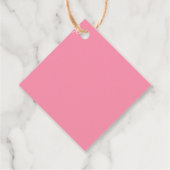 Funkelnd rosa Flamingo Geschenkanhänger (Rückseite)