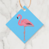 Funkelnd rosa Flamingo Geschenkanhänger (Vorderseite)