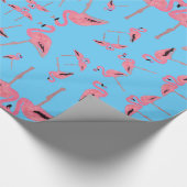 Funkelnd rosa Flamingo Glitzer Herz Geschenkpapier (Ecke)