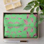 Funkelnd rosa Flamingo Glitzer Herz Seidenpapier (Geschenk)