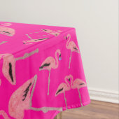 Funkelnd rosa Flamingo Glitzer Herz Tischdecke (Beispiel)