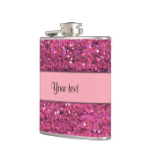 Funkelnd rosa Glitzer Flachmann (Links)