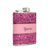 Funkelnd rosa Glitzer Flachmann (Rechts)