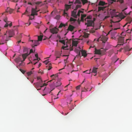 Funkelnd rosa Glitzer Fleecedecke (Ecke)