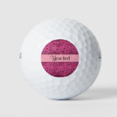 Funkelnd rosa Glitzer Golfball (Vorderseite)