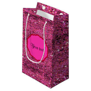 Funkelnd rosa Glitzer Kleine Geschenktüte