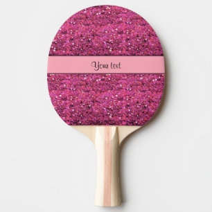 Funkelnd rosa Glitzer Tischtennis Schläger