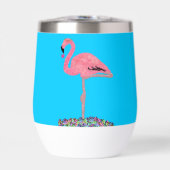 Funkelnd rosa Hanukkah-Flamingo-Strand (Vorderseite)