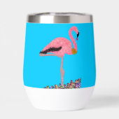 Funkelnd rosa Hanukkah-Flamingo-Strand (Rückseite)