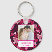 Funkelnd rosa Herzen, wenn du zornig bist Schlüsselanhänger (Vorderseite)