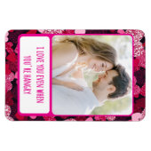 Funkelnd rosa Herzen, wenn Sie zornig flexibel sin Magnet (Horizontal)