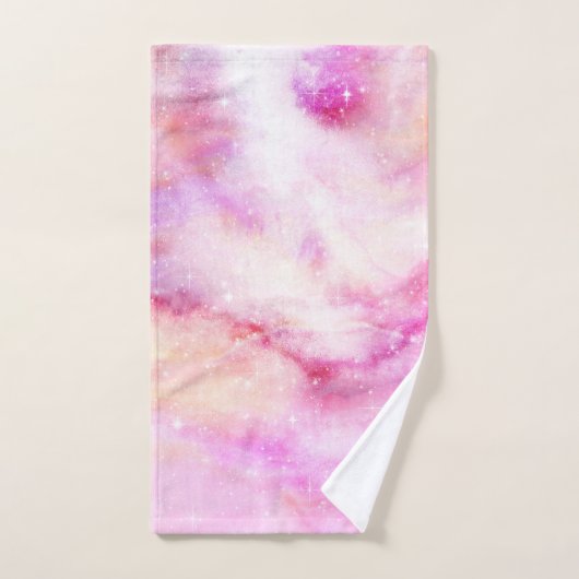 Funkelnd rosa Hintergrund Badhandtuch Set (Handtuch)