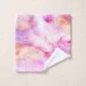 Funkelnd rosa Hintergrund Badhandtuch Set (Waschlappen)