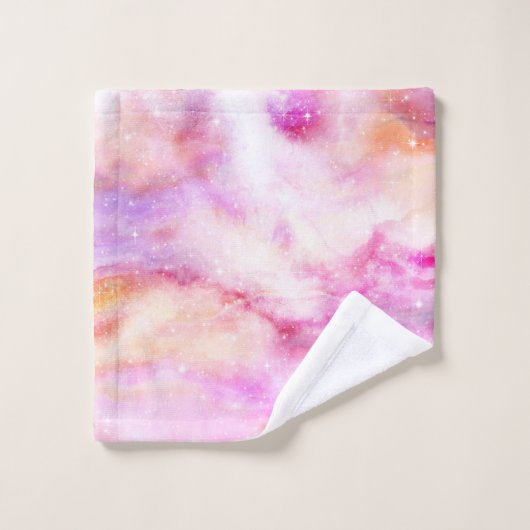 Funkelnd rosa Hintergrund Badhandtuch Set (Waschlappen)