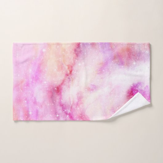 Funkelnd rosa Hintergrund Badhandtuch Set (Handtuch)