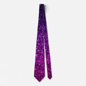 Funkelnd rosa Lila Violet Glitzer Muster Geschenk Krawatte (Vorderseite)