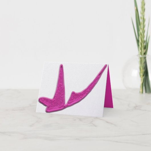 Funkelnd rosa Schmetterling Feiertagskarte (Vorderseite)