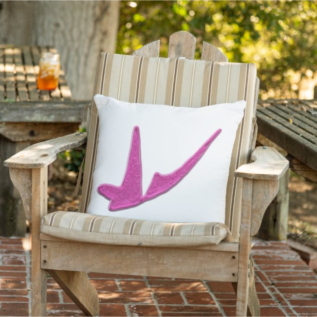 Funkelnd rosa Schmetterling Kissen (Stuhl )