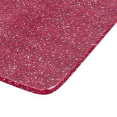 Funkelnd rosa u. silberner Glitzer Schneidebrett (Ecke)