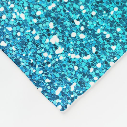 Funkelnd, rosa und blauer Glitzer Geboren zu Spark Fleecedecke (Ecke)