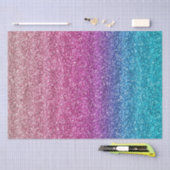 Funkelnd rosa und blauer Glitzer Seidenpapier (Handwerk)