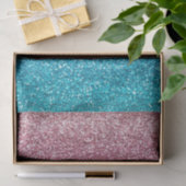 Funkelnd rosa und blauer Glitzer Seidenpapier (Geschenk)