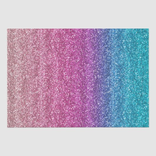 Funkelnd rosa und blauer Glitzer Seidenpapier (Vorderseite)
