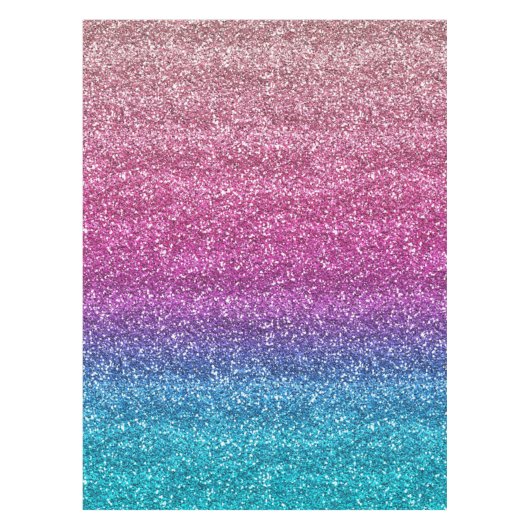 Funkelnd rosa und blauer Glitzer Tischdecke (Vorderseite)