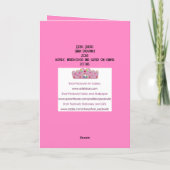 Funkelnd Rosa- und Goldkarte Dankeskarte (Rückseite)