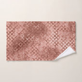 Funkelnd Rose Gold Circles Pink Luxury Sparkle Gir Badhandtuch Set (Handtuch)