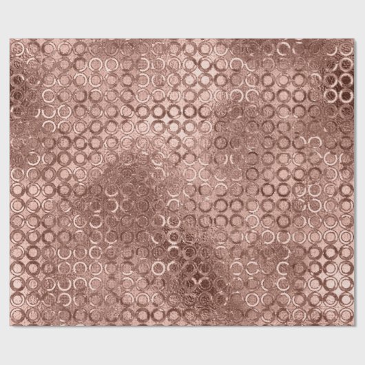 Funkelnd Rose Gold Circles Pink Luxury Sparkon Geschenkpapier (Flach)