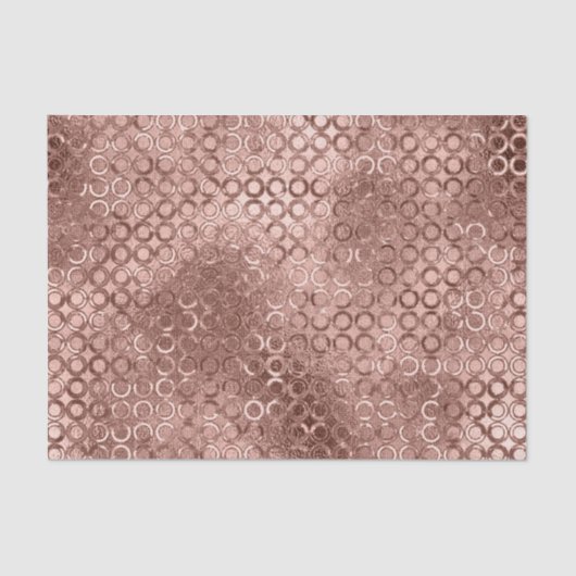 Funkelnd Rose Gold Circles Pink Luxury Sparkon Seidenpapier (Vorderseite)