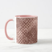 Funkelnd Rose Gold Circles Pink Luxury Sparkon Tasse (Links)