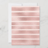 Funkelnd Rose Gold Einhorn / Girly Magical Geburts Einladung (Rückseite)