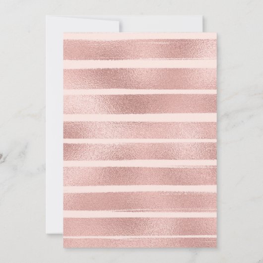 Funkelnd Rose Gold Einhorn / Girly Magical Geburts Einladung (Rückseite)