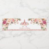 Funkelnd Rose Gold Einhorn / Rosa Wasserfarbe Wasserflaschenetikett (Einzelnes Label)