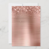 Funkelnd Rose Gold Glitzer Foil Glam Save The Date (Rückseite)