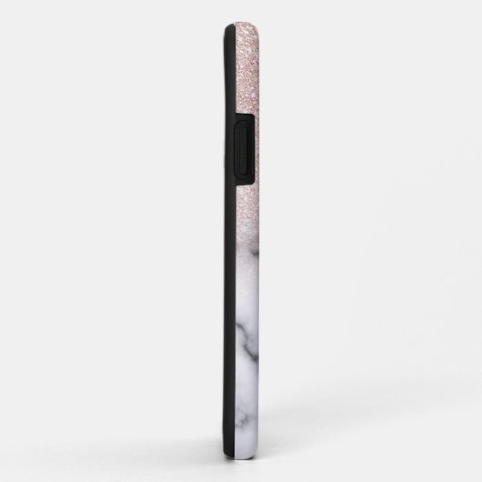 Funkelnd Rose Gold Glitzer Marble Ombre Case-Mate iPhone Hülle (Hinten/Rechts)