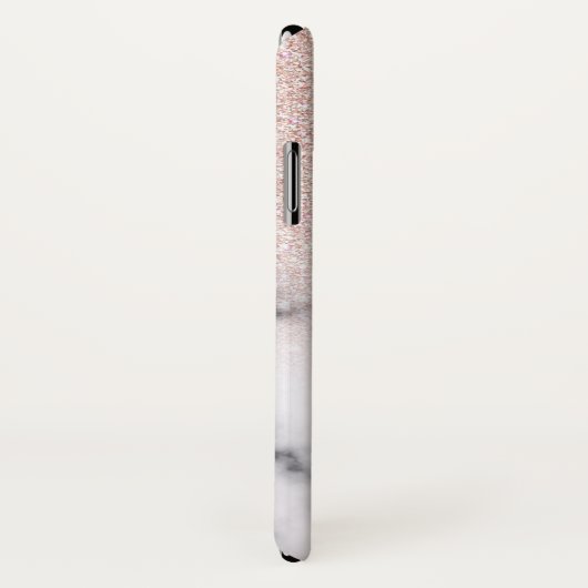 Funkelnd Rose Gold Glitzer Marble Ombre Case-Mate iPhone Hülle (Hinten/Rechts)