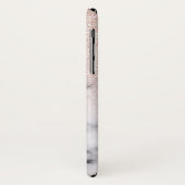 Funkelnd Rose Gold Glitzer Marble Ombre Case-Mate iPhone Hülle (Hinten/Links)