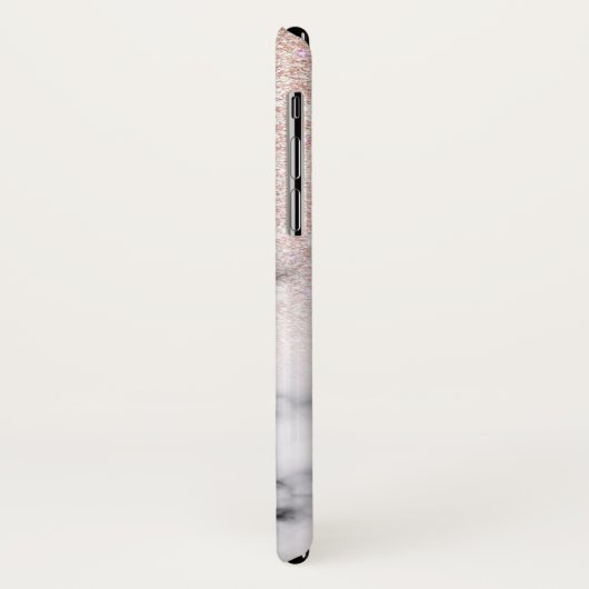 Funkelnd Rose Gold Glitzer Marble Ombre Case-Mate iPhone Hülle (Hinten/Links)