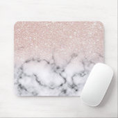 Funkelnd Rose Gold Glitzer Marble Ombre Mousepad (Mit Mouse)