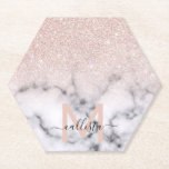 Funkelnd Rose Gold Glitzer Marble Ombre Untersetzer<br><div class="desc">Dieses elegante und mädchenhafte Muster ist perfekt für die moderne Frau. Es zeigt Imitate, die auf einem schwarzen Glitzer aus funkelnd Rose gedruckt wurden, und Marmormuster im Stil eines ombre Farbverlaufs. Es ist trendig, cool, elegant, luxuriös und stilvoll. ***WICHTIGE HINWEIS FÜR DESIGN: Für individuelle Designanforderungen, wie z.B. passende Produkte, Farbänderungen,...</div>