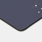 Funkelnd Rose Gold Glitzer Monogram Schreibtischunterlage (Ecke)