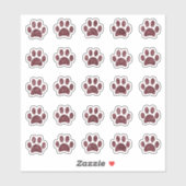 Funkelnd Rose Gold Glitzer Paw Prints Sticker Set (Blatt)